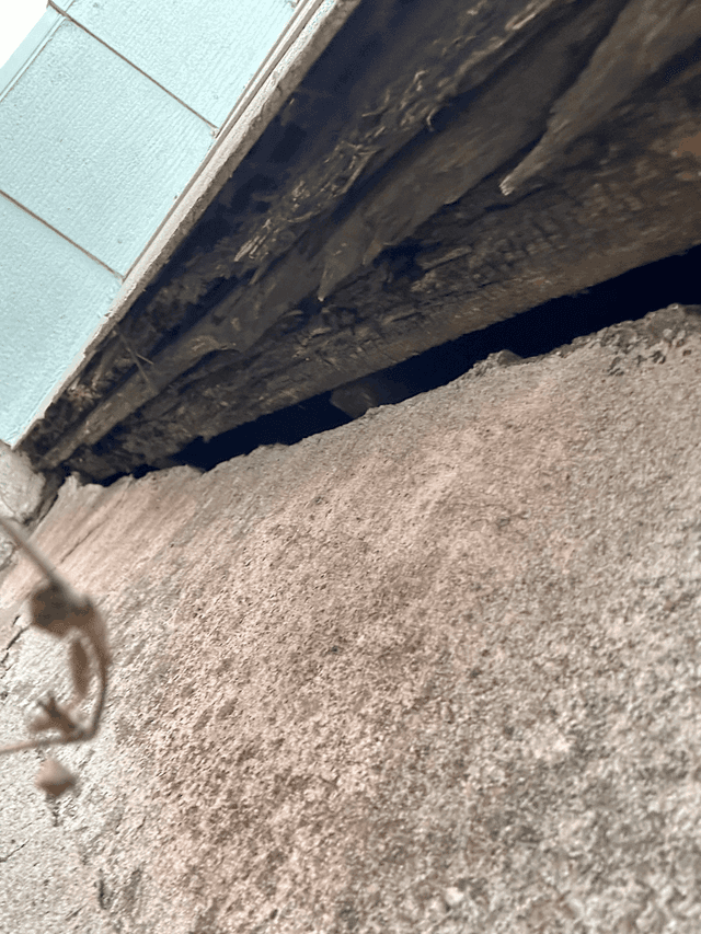 Cracks in the foundation of a home